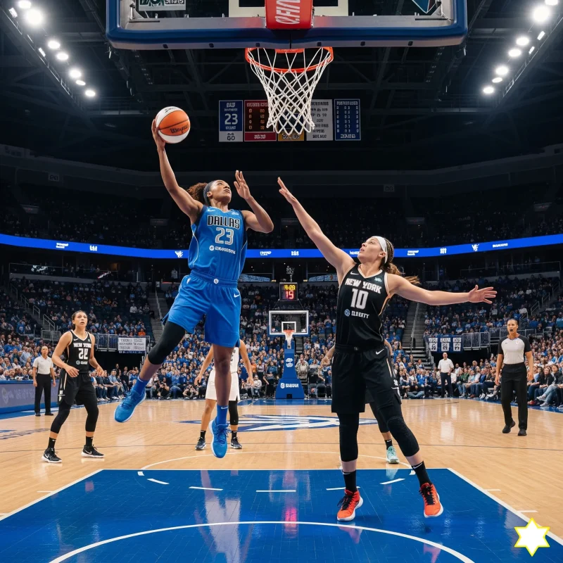 WNBA Match Between The Dallas Wings And The New York Liberty