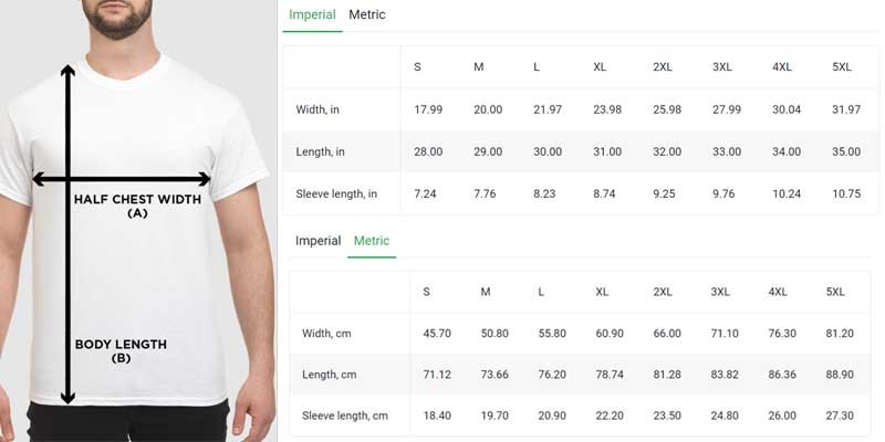 New Menshirt Size Guide