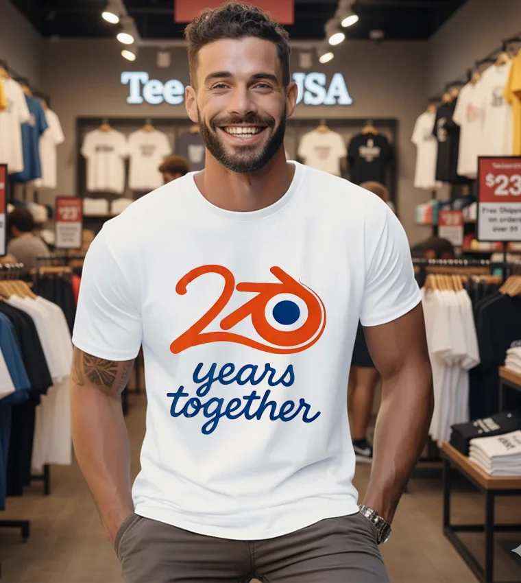 20 Years Together - mens-white-t-shirt 20 Years Together Mens White T Shirt