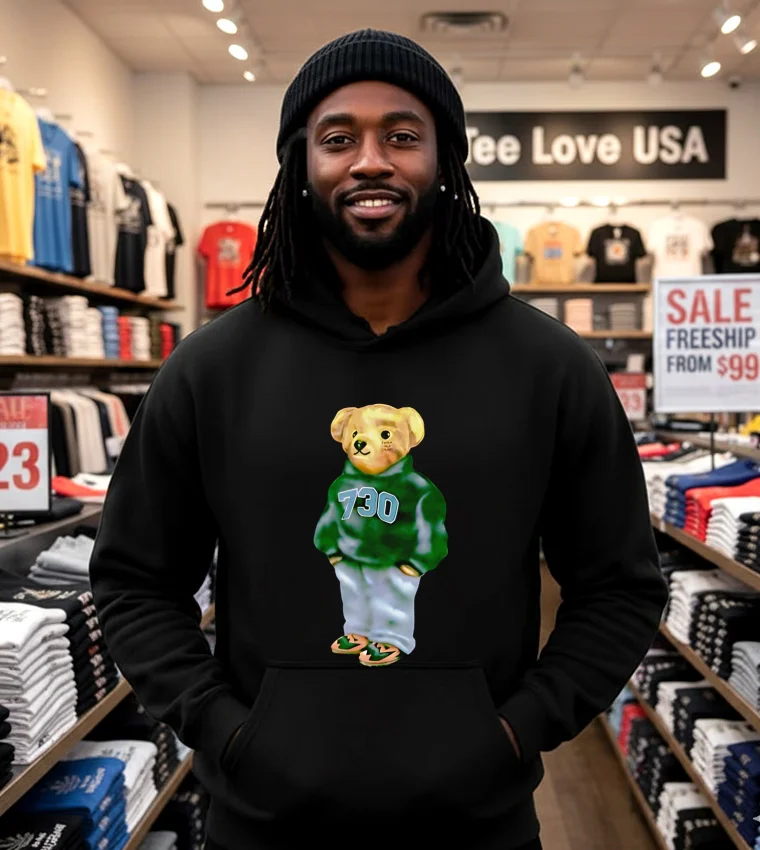 730 Bear Fresh Blank - black-hoodie 730 Bear Fresh Blank Black Hoodie