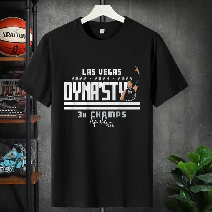 A Ja Wilson Dyna Sty 3X Champs - black-shirt A Ja Wilson Dyna Sty 3X Champs Black Shirt