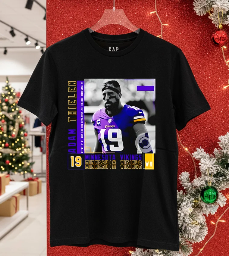 Adam Thielen Football Minnesota Vkings Balck Shirt