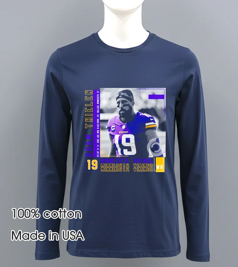 Adam Thielen Football Minnesota Vkings Navy Shirt
