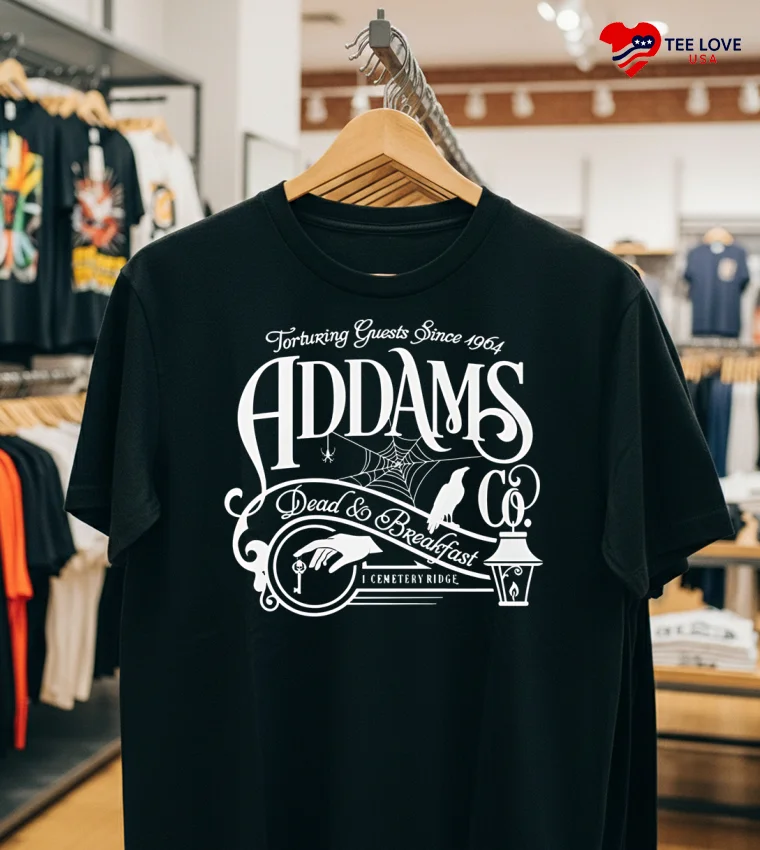 Addams Dead And Breakfast Wednesday - classic-t-shirt Addams Dead And Breakfast Wednesday Classic T Shirt