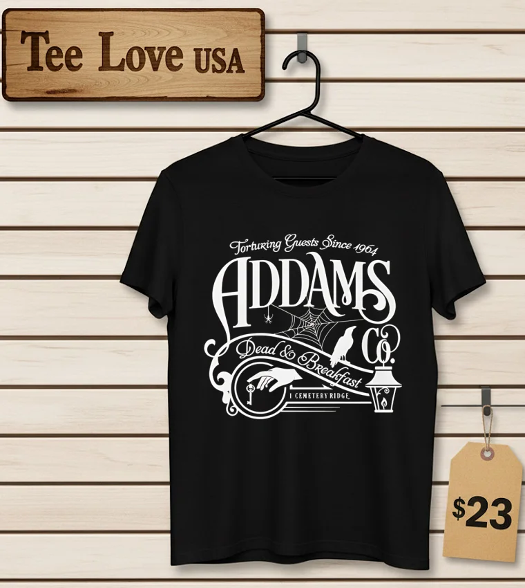 Addams Dead And Breakfast Wednesday - men-t-shirt Addams Dead And Breakfast Wednesday Men T Shirt