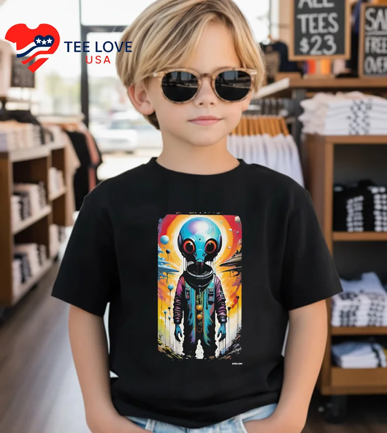 Alien Legend Art - kids-black Alien Legend Art Kids Black