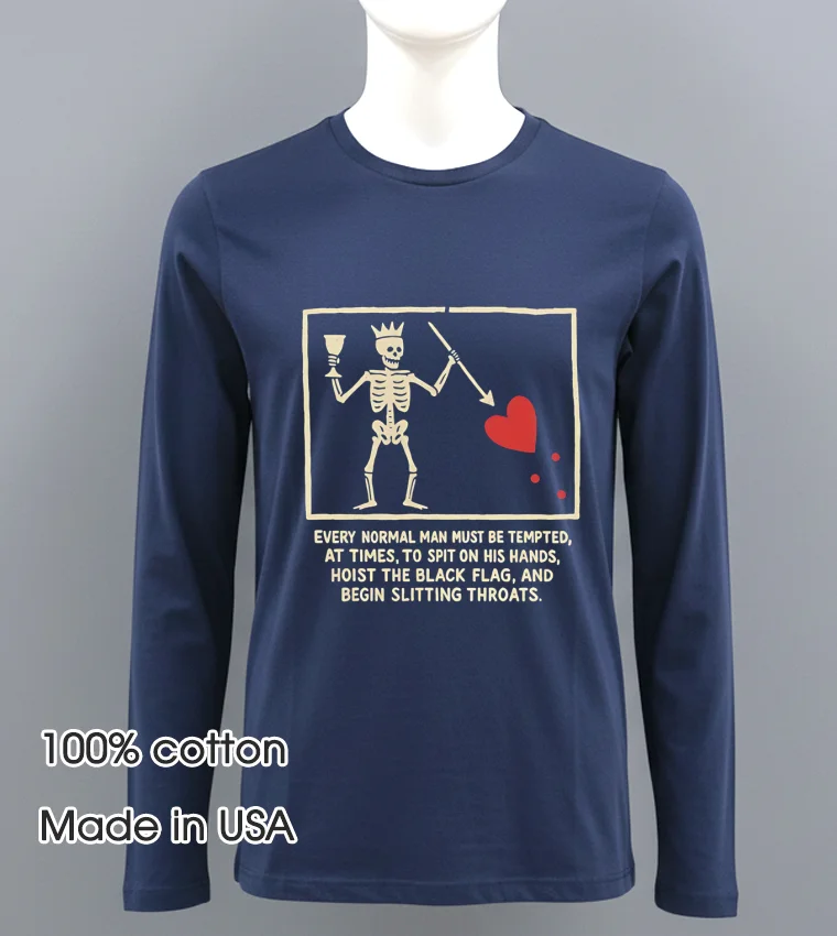 Anarchy Skeleton Love - navy-shirt Anarchy Skeleton Love Navy Shirt
