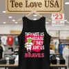 Atlanta Braves Grinch Christmas They Hate Us Ain't Us Tank Top Black