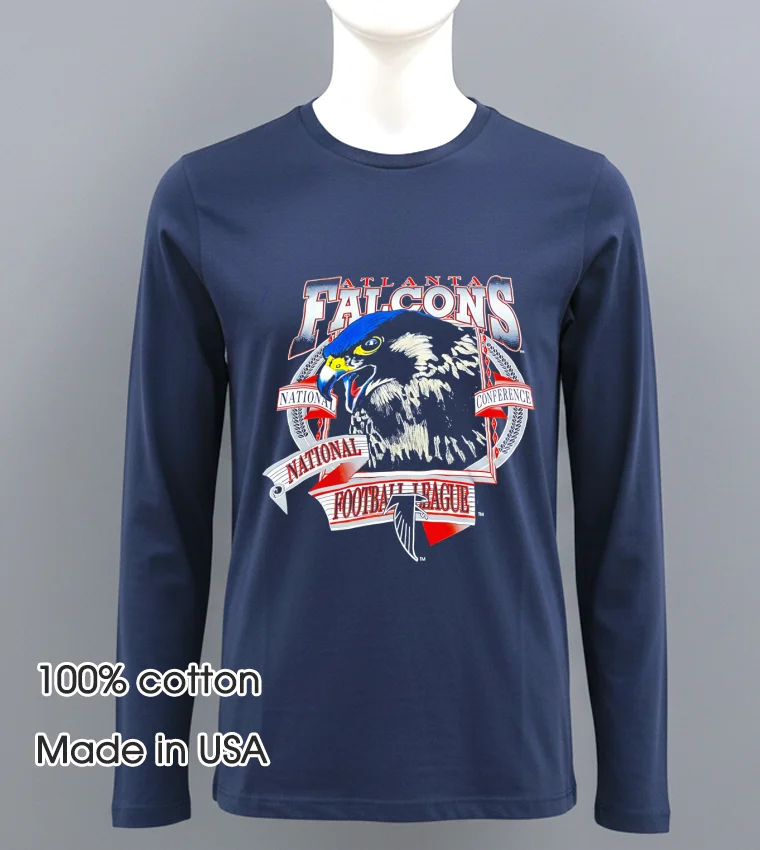 Atlanta Falcons Football Grand Sport Vintage 1994 Navy Shirt