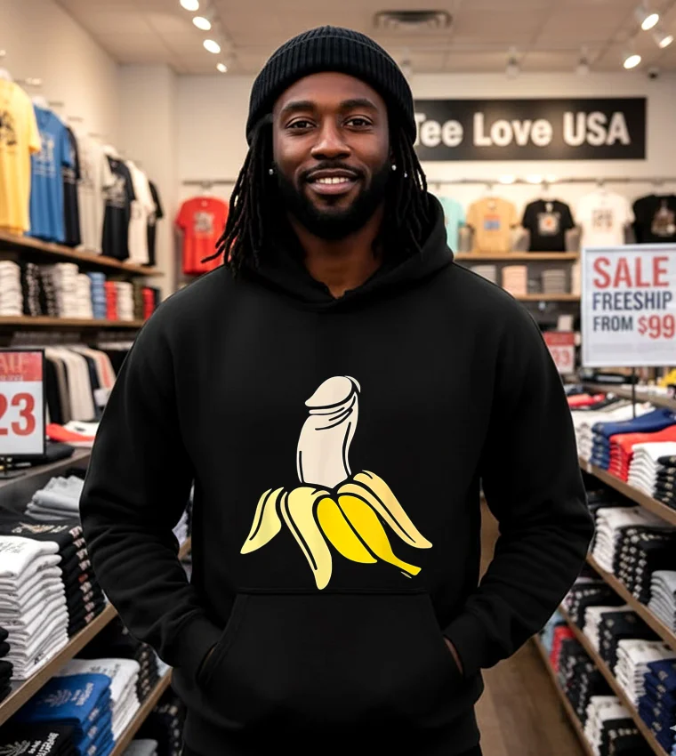 Banana Dick - black-hoodie Banana Dick Black Hoodie