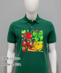 Baseball Christmas Coquette Lovely Bow Tie Snowing shirt