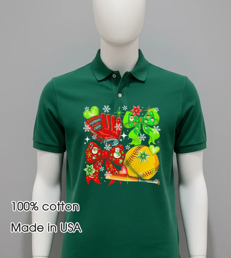Baseball Christmas Coquette Lovely Bow Tie Snowing - green-shirt Baseball Christmas Coquette Lovely Bow Tie Snowing Green Shirt