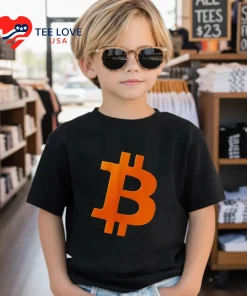 Bitcoin Cosmic Orange Color logo shirt