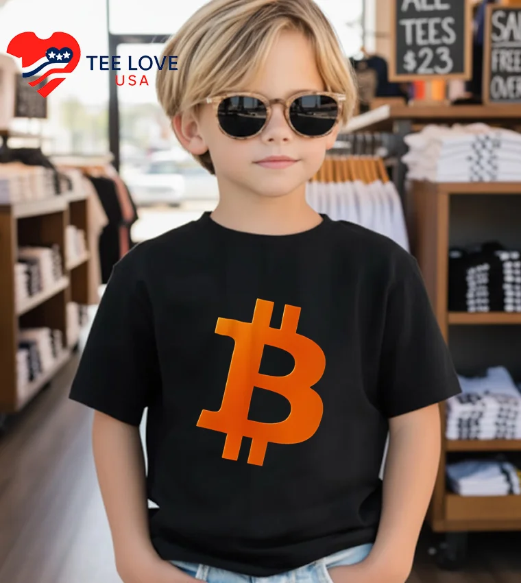 Bitcoin Cosmic Orange Color Logo - kids-black Bitcoin Cosmic Orange Color Logo Kids Black