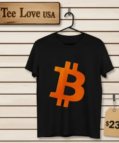 Bitcoin Cosmic Orange Color logo shirt