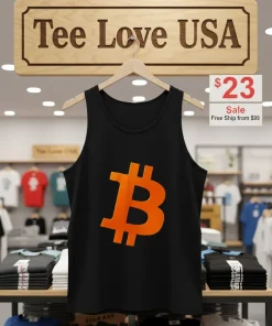 Bitcoin Cosmic Orange Color logo shirt