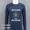 Bitcoin Is A Religion Navy Shirt
