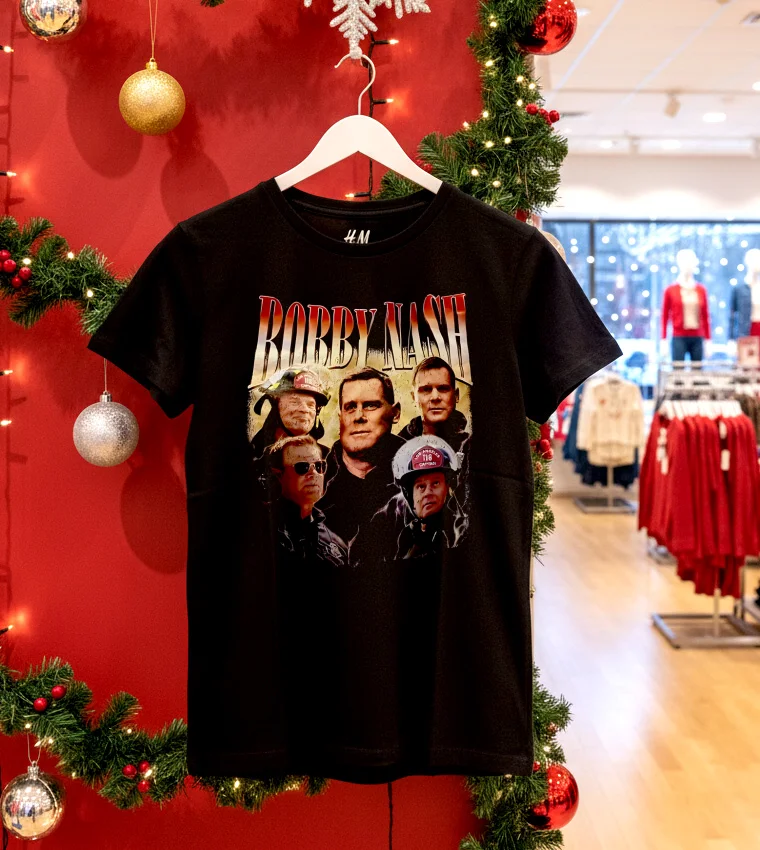 Bobby Nash Lafd 9 1 1 Movies Graphic T S - balck-shirt Bobby Nash Lafd 9 1 1 Movies Graphic T S Balck Shirt