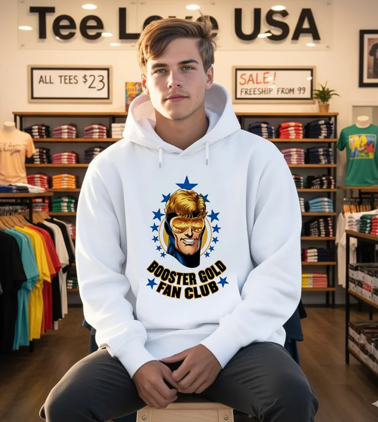 Booster Gold Fan Blub - white-hoodie Booster Gold Fan Blub White Hoodie