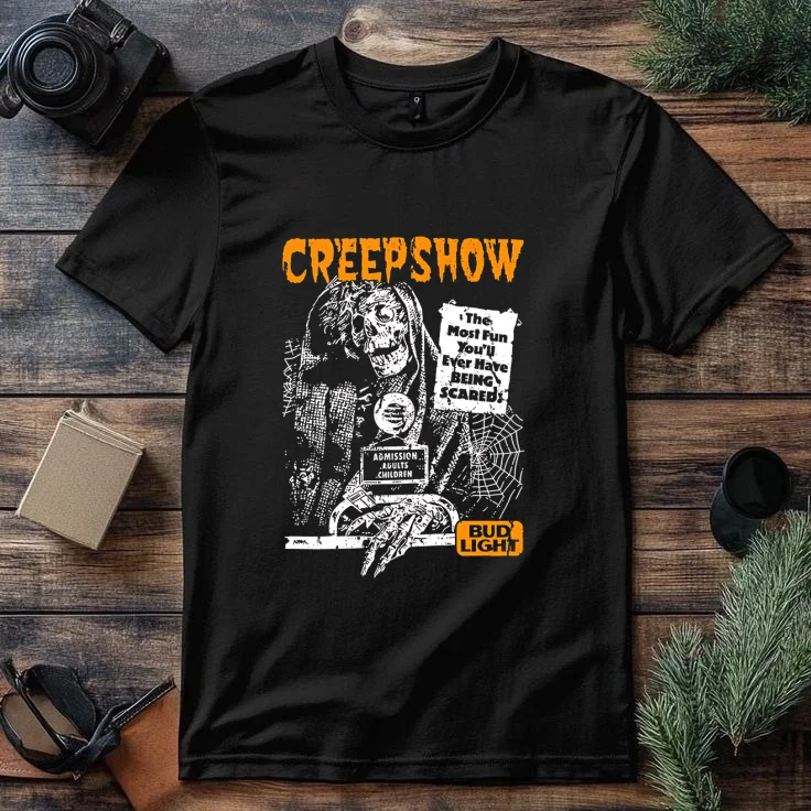 Bud Light Creepshow The Most Fun You Ll Ever Have Being Scared Mashup Grim Reaper Halloween - youth-shirt Bud Light Creepshow The Most Fun You Ll Ever Have Being Scared Mashup Grim Reaper Halloween Youth Shirt