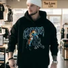 Carolina Panthers Skeleton Riding Black Panther Hoodie Black