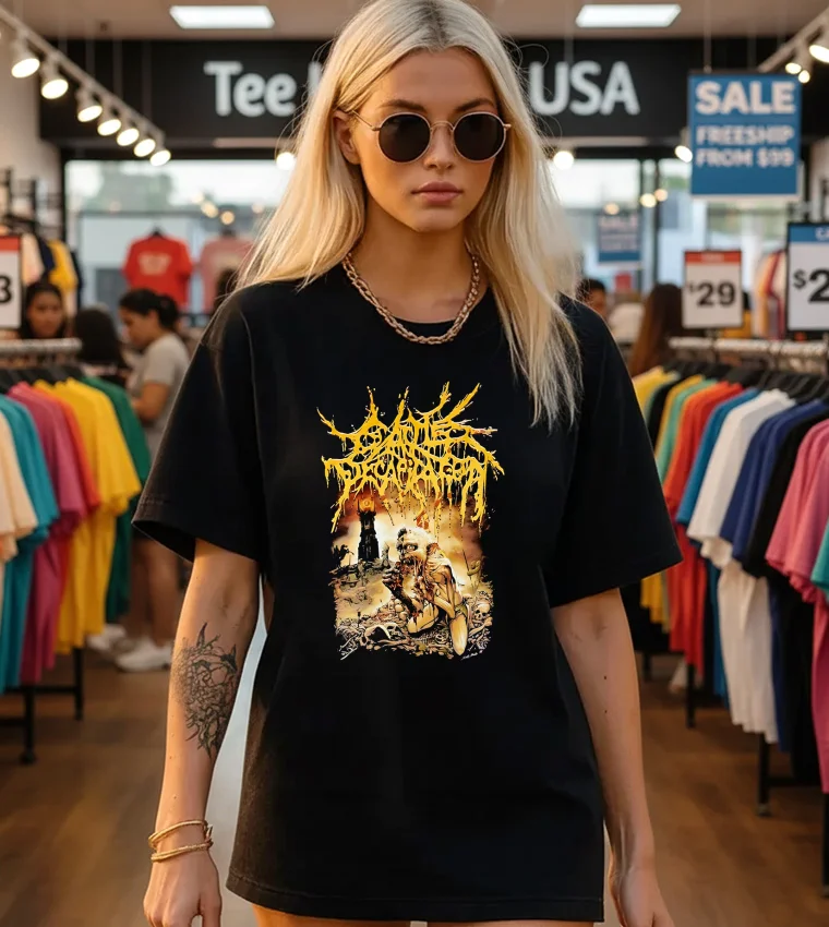 Cattle Decapitation Graphic - black-t-shirt Cattle Decapitation Graphic Black T Shirt