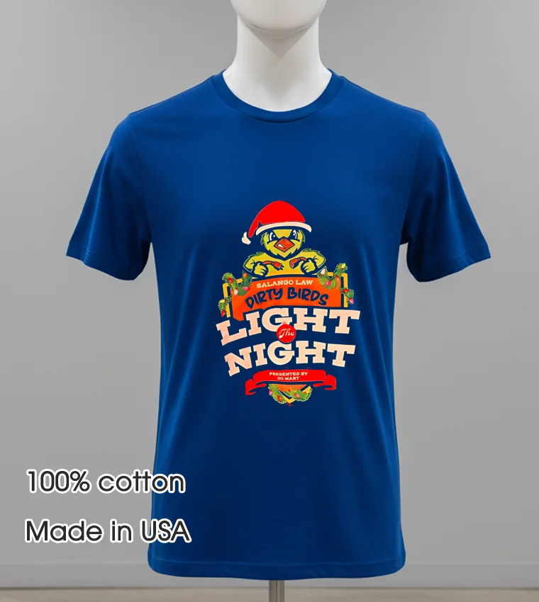 Charleston Dirty Birds Light The Night Christmas Navy Shirt