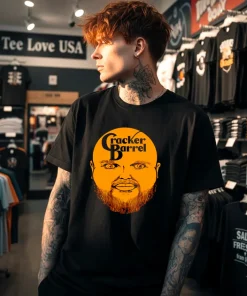 Cracker Barrel Spooky Man Face Logo Foodie Shirt