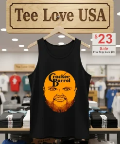 Cracker Barrel Spooky Man Face Logo Foodie Shirt