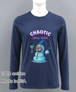 Crazy Snowman Chaotic Snow Mode funny shirt