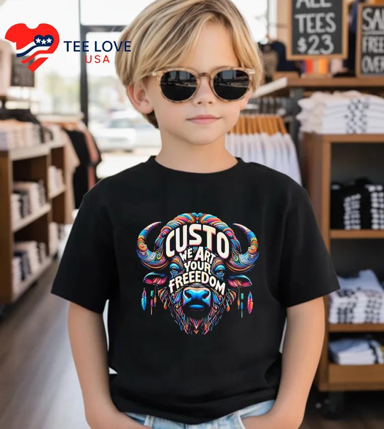 Custo We Art Your Freedom Colorful Buffalo - kids-black Custo We Art Your Freedom Colorful Buffalo Kids Black