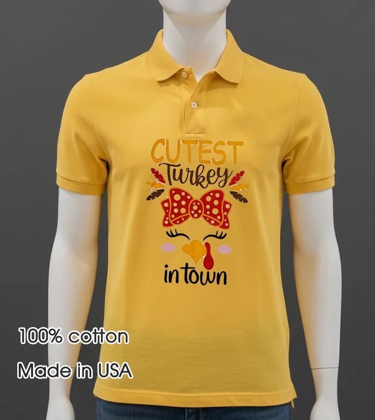 Cutest Turkey In Town Cute Yellow T Shirt