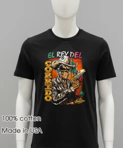 El Rey Del Corrido Cowboy Skeleton shirt