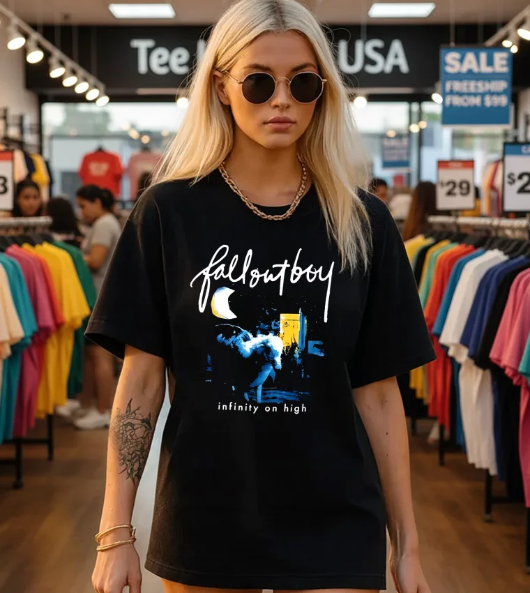 Fall Out Boy Infinity On High - black-t-shirt Fall Out Boy Infinity On High Black T Shirt