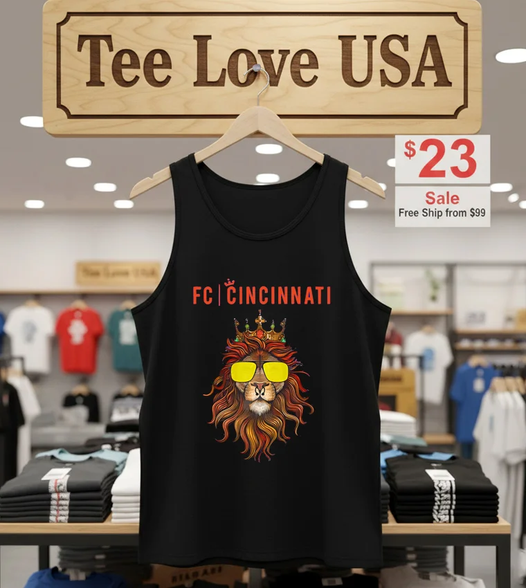 Fc Cincinnati Lion Graphic - tank-top-black Fc Cincinnati Lion Graphic Tank Top Black