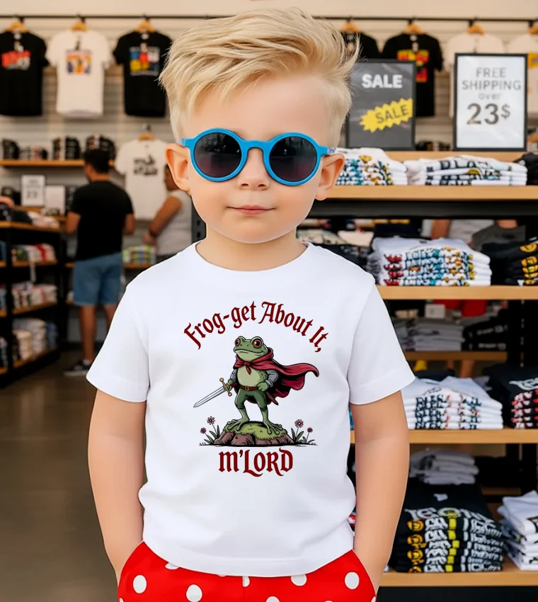 Frog Get About It M’lord Medieval Frog Knight - kids-t-shirt Frog Get About It Mlord Medieval Frog Knight Kids T Shirt