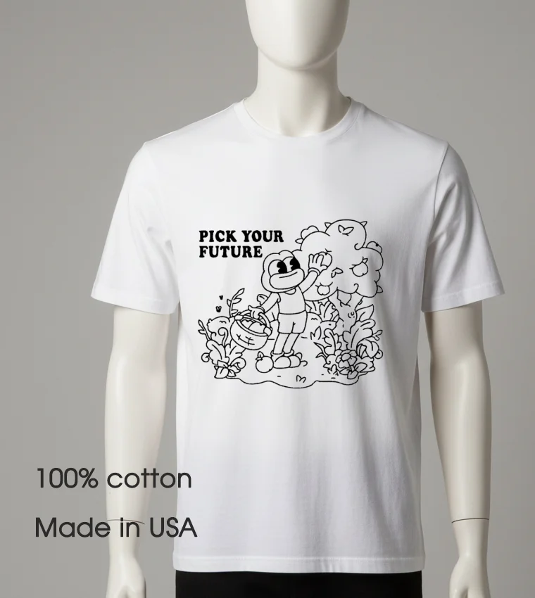 Frog Pick Your Future - white-t-shirt Frog Pick Your Future White T Shirt