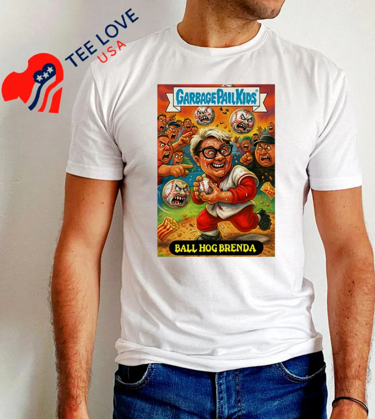 Garbage Pail Kids Ball Hog Brenda Baseball Player Card - white-t-shirt Garbage Pail Kids Ball Hog Brenda Baseball Player Card White T Shirt