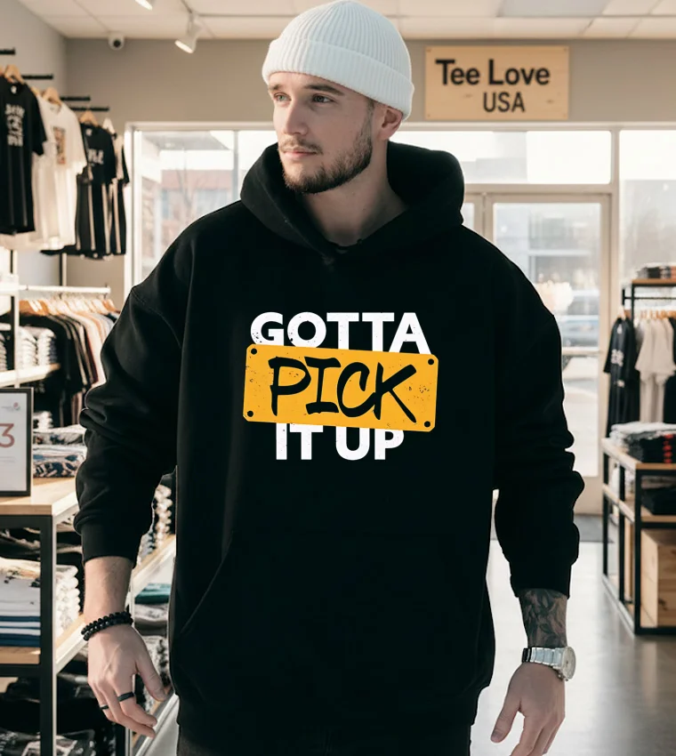 Gotta Pick It Up The Challenge - hoodie-black Gotta Pick It Up The Challenge Hoodie Black