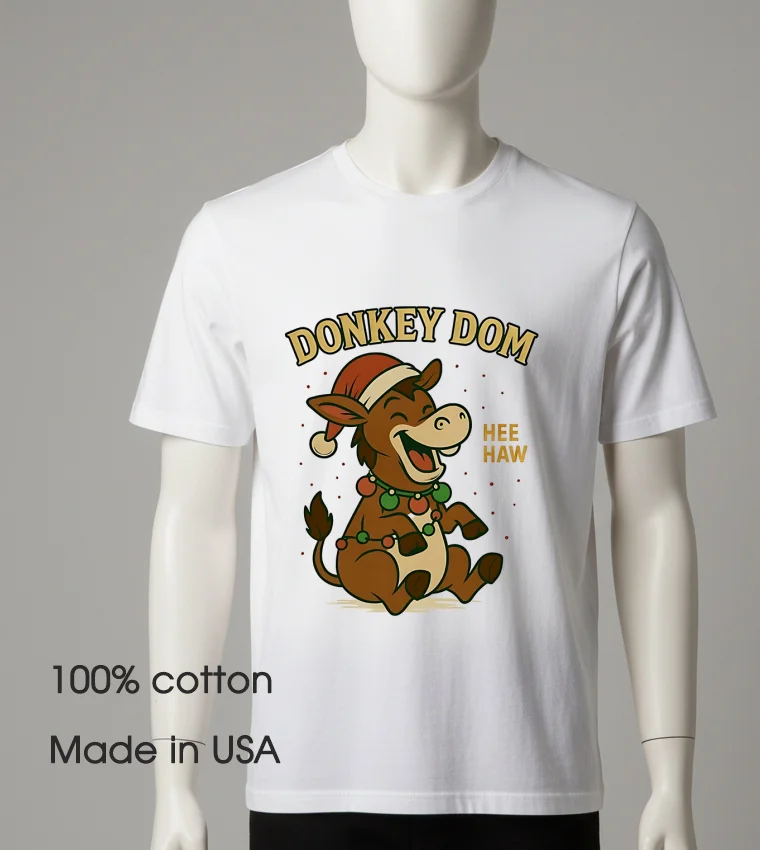 Haw The Donkey Dom Funny Christmas White T Shirt
