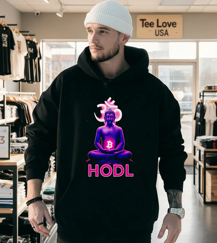 Hodl Buddha Bitcoin - hoodie-black Hodl Buddha Bitcoin Hoodie Black