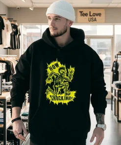 How Shocking Skeleton Mohawk Electricity Punk Shirt