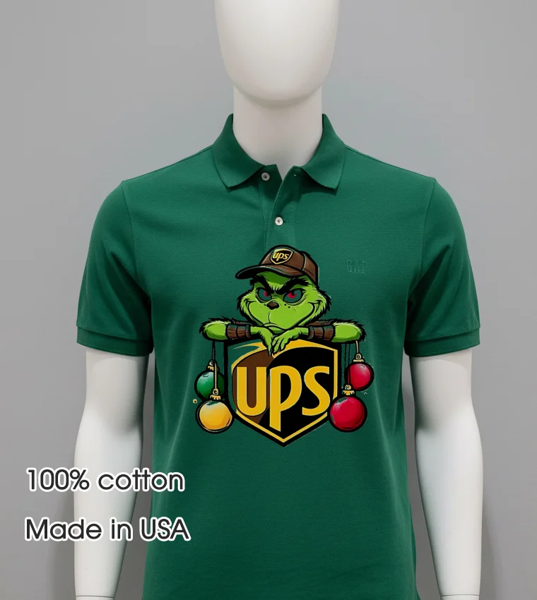 How The Grinch Stole Christmas United Parcel Service Green Shirt