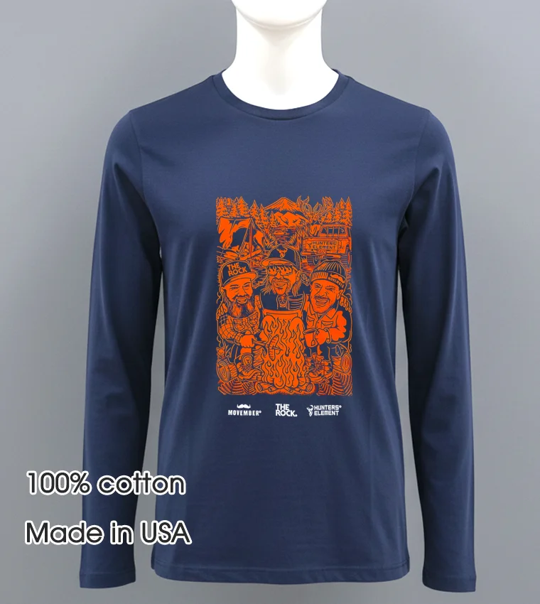 Hunters Element X Rock Drive X Movembe Navy Shirt