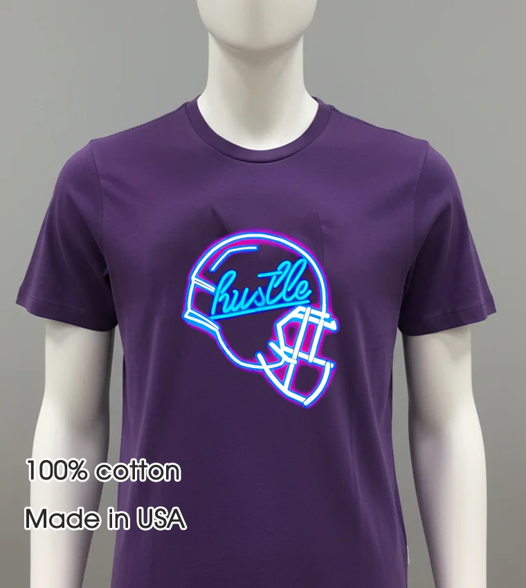 Hustle Helmet Neon - purple-shirt Hustle Helmet Neon Purple Shirt