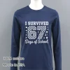 I Survived 67 Days Of School Navy Shirt