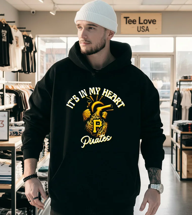 It S In My Heart Pittsburgh Pirates - hoodie-black It S In My Heart Pittsburgh Pirates Hoodie Black