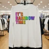 It S Rainbow Time White Hoodie