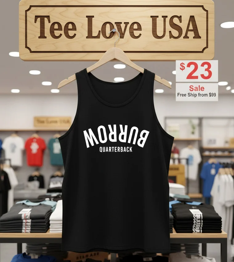 Joe Burrow Cincinnati Invert - tank-top-black Joe Burrow Cincinnati Invert Tank Top Black