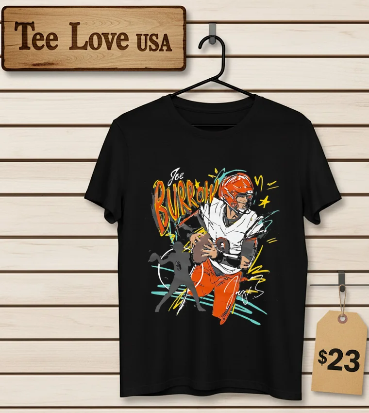 Joe Burrow Cincinnati Scribble - men-t-shirt Joe Burrow Cincinnati Scribble Men T Shirt